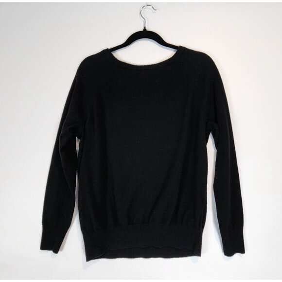 Torrid Women's Sequin Heart "Good Girl Bad Girl" Black Cotton Sweater 0X Lg | 12 - Picture 4 of 11